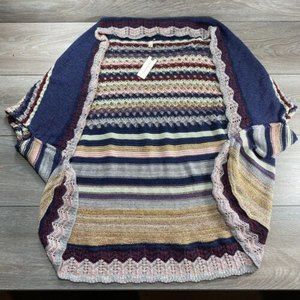 Anthropologie MOTH Women’s Size S Colorful KEARNY CROCHETED Cardigan Sweater NWT